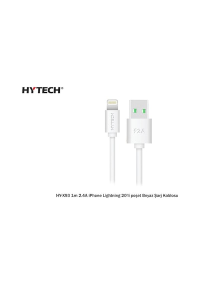 Hytech HY-X93 1m 2.A Apple Uyumlu iPhone  Lightning Şarj Kablosu