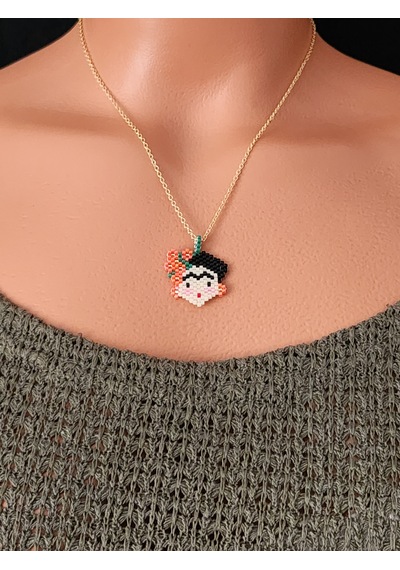 Harmel Jewelry Miyuki Turuncu Frida Kolye Turuncu
