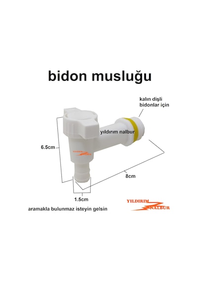 2 Adet Bidon Musluğu Kelebek Model Deterjan Musluk Depo Musluk