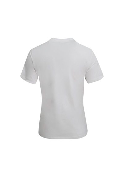 Uki Beyaz Bisiklet Yaka Basic T-shirt