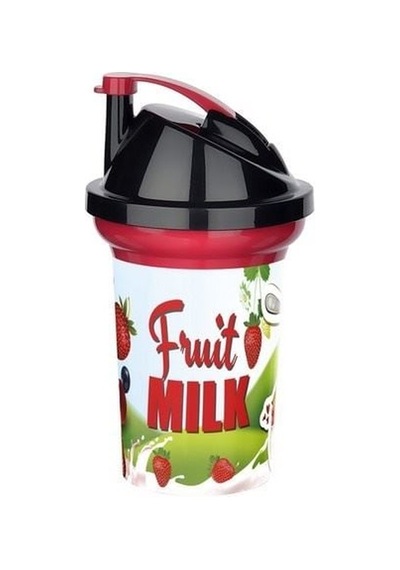 Tedy Pipetli Çuk Içecek Bardağı Desenli Bardak 300ml Çok Renkli