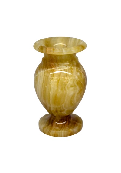 Damarlı Akik 15cm Küp Model Vazo