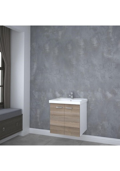 Turkuaz Frame Etajerli Lavabo 60X45 Cm Ve Terra Banyo Dolabı Çok Renkli Turkuaz Frame Etajerli Lavabo 60X45 Cm Ve Terra Banyo Dolabı Çok Renkli
