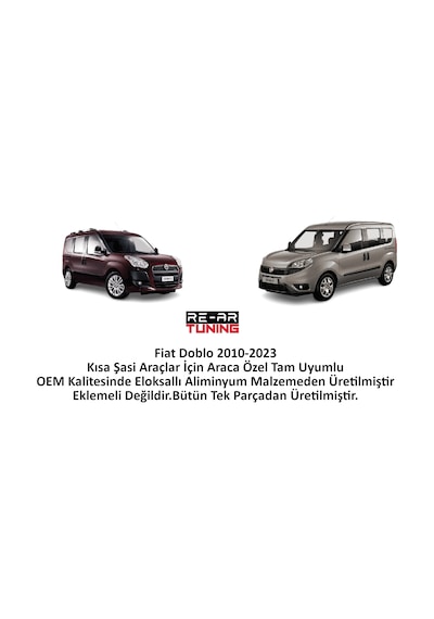 Doblo 2010-2023 Kısa-standart Şasi Portbagaj Tavan Çıtası / Gri