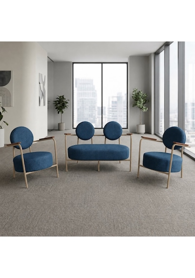 Venüs 2+1+1 Soft Kumaş Ofis & Büro İş Yeri Bekleme Koltuğu Takımı Cappuccino Metal İskelet - Mavi Venüs 2+1+1 Soft Kumaş Ofis & Büro İş Yeri Bekleme Koltuğu Takımı Cappuccino Metal İskelet - Mavi