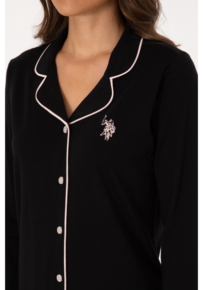 U.s. Polo Assn. Kadın Siyah Pijama Takım 50318815-vr046 Siyah