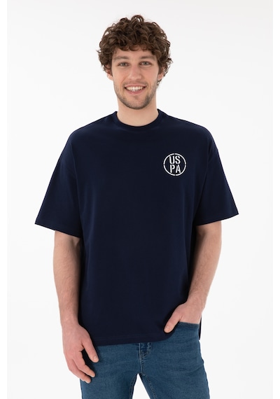 U.S. Polo Assn. Erkek Oversize Fit Bisiklet Yaka Lacivert Tişört 50305904-VR033