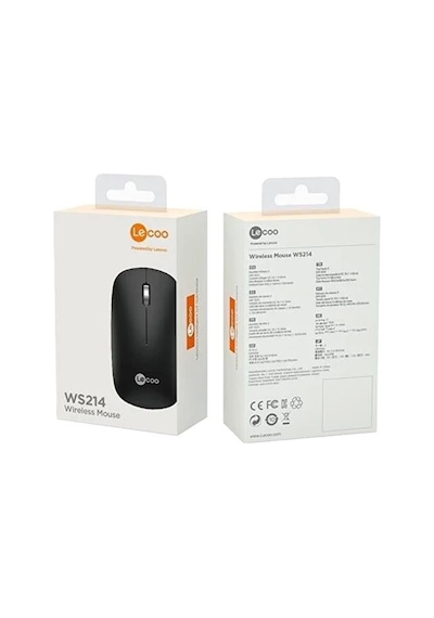 Lecoo, Ws214 2.4ghz Kablosuz 1200dpı Siyah Optik Mouse
