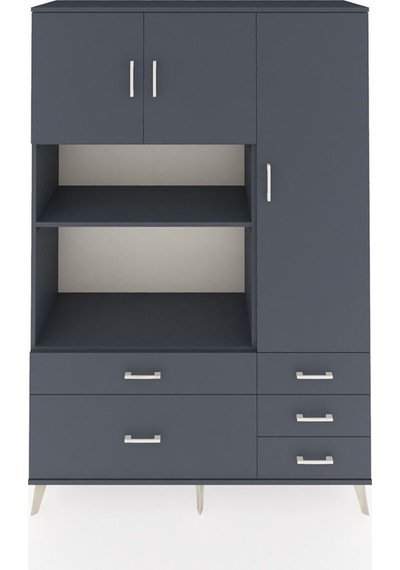 Hyperion Dolap 7 Raflı 5 Çekmeceli 3 Kapaklı 132x44x195 Antrasit-antrasit/antrasit Antrasıt/antrasıt Hyperion Dolap 7 Raflı 5 Çekmeceli 3 Kapaklı 132x44x195 Antrasit-antrasit/antrasit Antrasıt/antrasıt