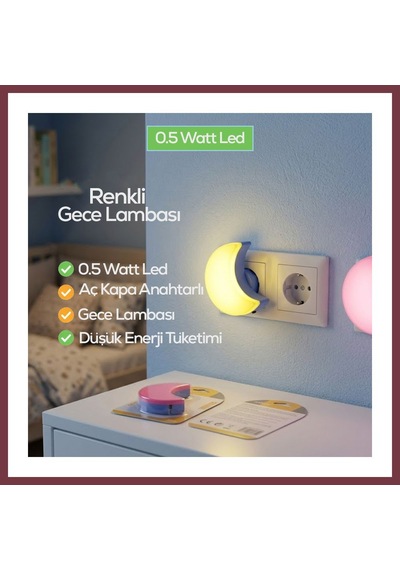Storeşahin Ay Gece Lambası Led Shn0720 Çok Renkli