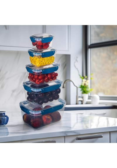 5'li Master Dikdörtgen Saklama Kabı 550 ML - 1000 ML - 1800 ML - 3000 ML - 5000 ML 001