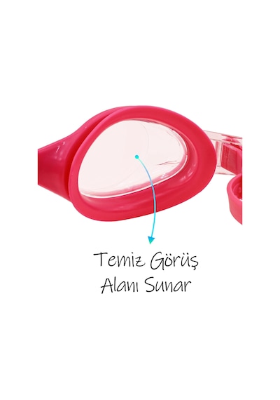 2li Set Boneli Yetişkin Yüzücü Gözlüğü Kılıflı Su Geçirmez Yüzme Havuz Deniz Gözlük Pembe 1015 Pembe