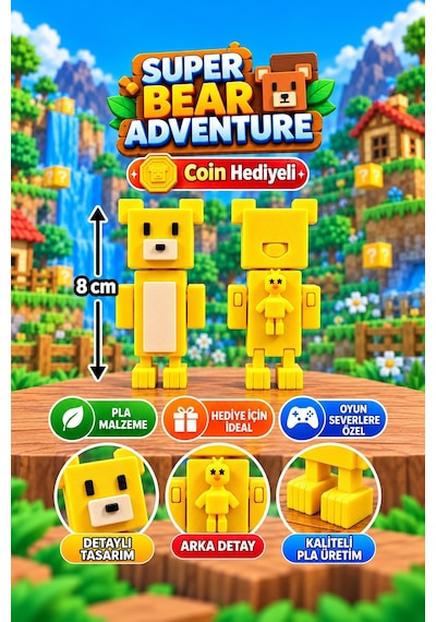 Super Bear Adventure Sarı Ayı Ve Shicka Figür Seti - Süper Ayı Seti 1adet