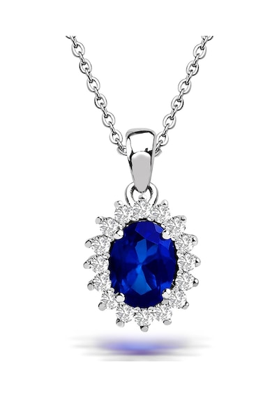 Kuyumcudukkani Safir Renk Klasik Antruaj Yüzük Küpe Kolye Seti-24096-w-blu Beyaz