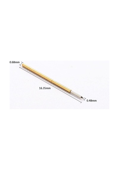Pogo Pin P50-b1 100 Adet Set Altın Kaplama Yaylı Test Probu Pim 3a 0.5mm Programlayıcı Prob Arm Pic Atmel Eprom Flas