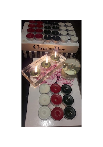 İv Candles Iv Candles Standard 100 'lü Paket Beyaz Tealight Mum Beyaz Çok Renkli