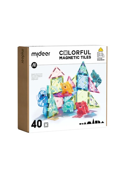 Mideer Renkli Magnetic Tiles - Sihirli Orman