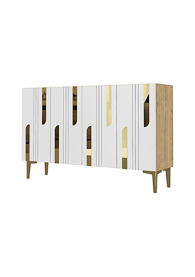 Ka1231dbg Nota120 Konsol, Kahve Köşesi Ve Tv Sehpası, Çok Amaçlı Dolap Safirmeşe - Beyaz - Gold 120cm Ka1231dbg Nota120 Konsol, Kahve Köşesi Ve Tv Sehpası, Çok Amaçlı Dolap Safirmeşe - Beyaz - Gold 120cm