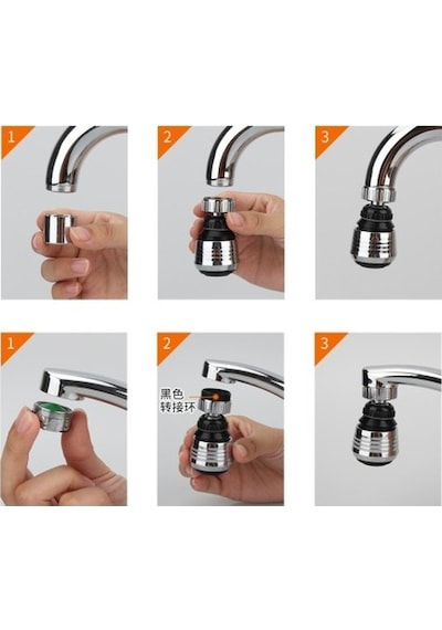 Su Tasarruflu 2 Modlu Musluk Başlığı Kısa Çok Renkli