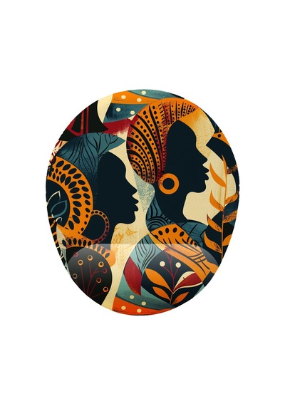 Afrikalı Kadınlar Bilek Destekli Mouse Pad
