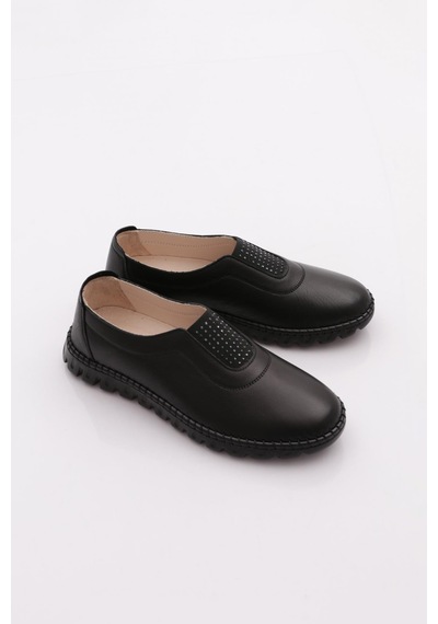 Dgn P76 Kadin Silver Taşli Comfort Ayakkabi Siyah