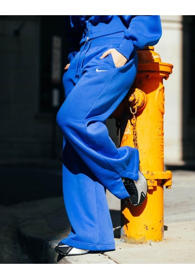 Nike Sportswear Phoenix Fleece Yüksek Bel Kadın Eşofman Altı-sportxstore Mavi