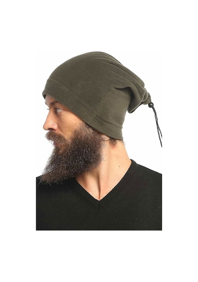 Eleven Markets Kışlık Spor Unisex Haki Polar Boyunluk Haki Polar Bere Haki