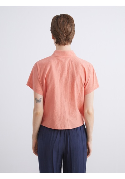 Lcwaıkıkı Classic Turuncu Loose Fit Kadın Gömlek