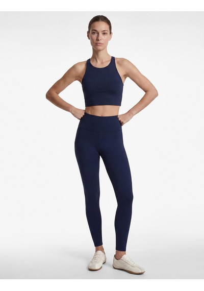 Koton Yüksek Bel Slim Fit Dikişli Spor Tayt Lacivert 6sak40300nk