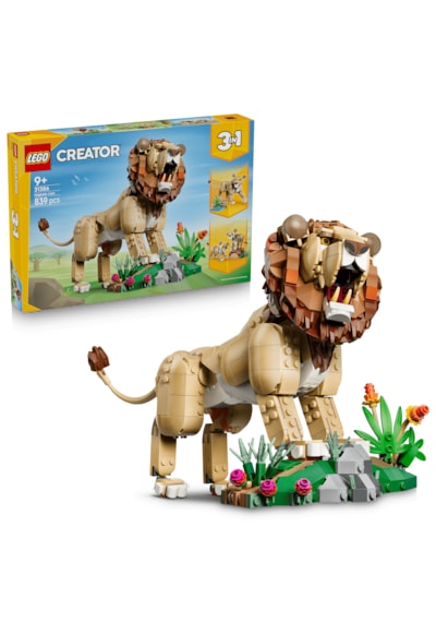 LEGO® Creator 3’ü 1 Arada Vahşi Hayvanlar: Görkemli Aslan 31386 - 9+ Yaş için Figürler İçeren Oyuncak Yapım Seti (839 Parça)