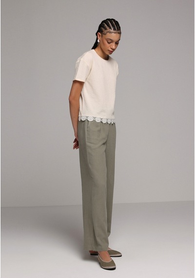 Colin's Colins Regular Fit Yüksel Bel Geniş Paça Kadın Yeşil Pantolon Cl1079432 Q1.v2 Sag Çok Renkli Colin's Colins Regular Fit Yüksel Bel Geniş Paça Kadın Yeşil Pantolon Cl1079432 Q1.v2 Sag Çok Renkli
