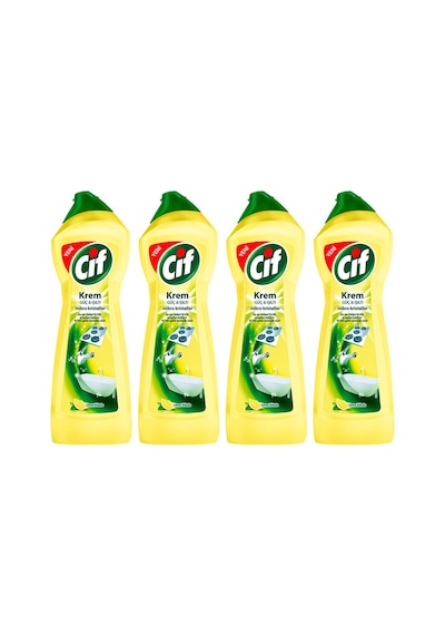 Cif Krem Yüzey Temizleyici Limon Kokulu 4 x 750 ML