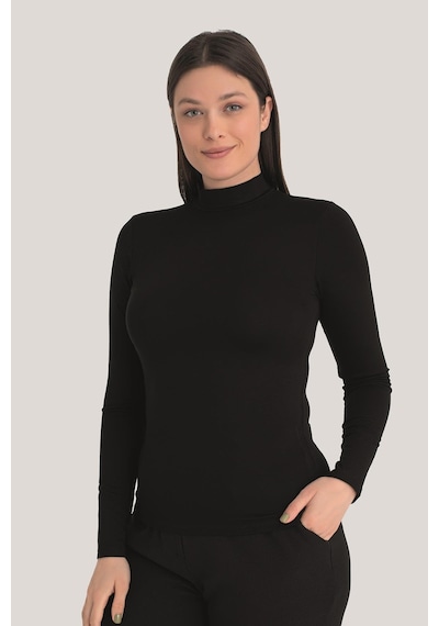 Arma Yıldız Kadın Siyah Balıkçı Yaka Uzun Kollu Body 2'li Paket Siyah