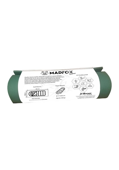 Madfox Nomad Foam Süperlight Kamp Matı Yeşil 180 60cm-10mm Xpe-35 Yeşil
