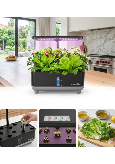 Hydroponic Bitki Büyütme Sistemi Gri