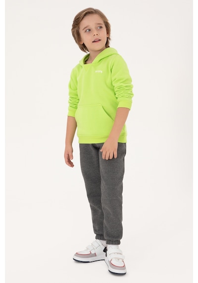 U.S. Polo Assn. Erkek Çocuk Yeşil Basic Kapüşonlu Sweatshirt 50313808-VR020