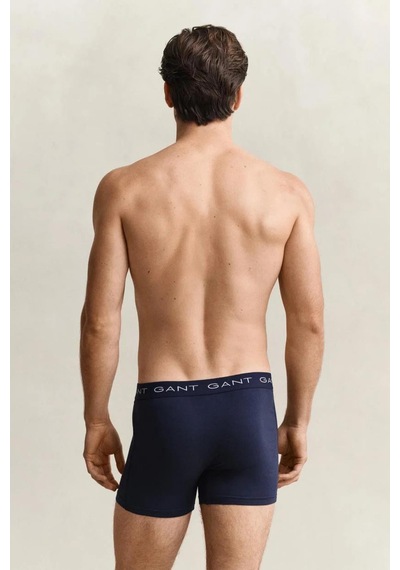 Gant Erkek Lacivert Slim Fit Logolu 3'lü Boxer-14848