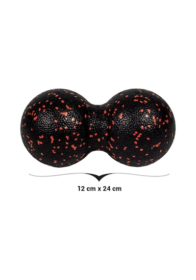 Actifoam Peanut Lacrosse Massage Ball El Ayak Fıstık Masaj Topu Orta Sert-Siyah Sarı