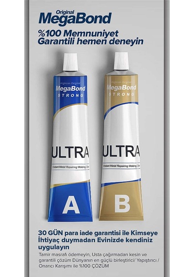 Megabond Kaynak Yapılmış Gibi Birleştiren Yapıştırıcı (3+2 Hediye Satış Paket )
