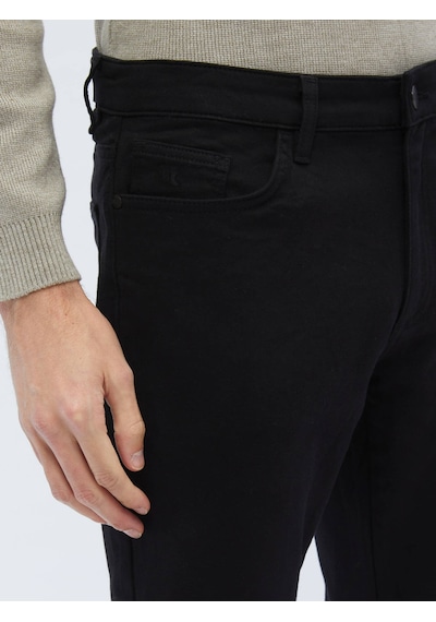 Kip Siyah Dokuma Slim Fit Casual Pamuk Karışımlı Pantolon 687357 Siyah Kip Siyah Dokuma Slim Fit Casual Pamuk Karışımlı Pantolon 687357 Siyah