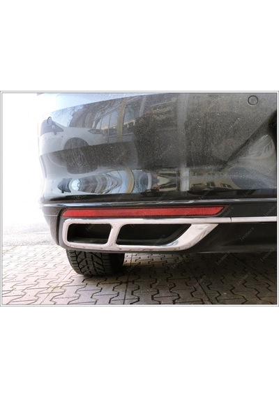 Vw Passat B8.5 Krom Egzoz Çerçevesi 3 Prç 2019 Üzeri P.Çelik