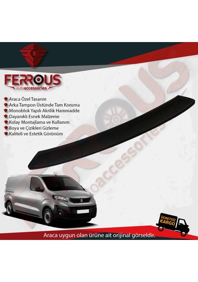 Peugeot Expert Jumpy Arka Tampon Üstü Koruyucu N11.1732