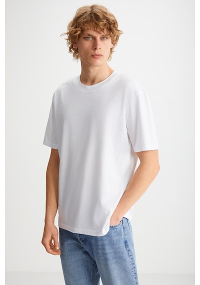 Grimelange Alessandro Erkek 4'lü Organik Pamuk Regular Kalın Dokulu Bisiklet Yaka Pmb/ Gri/ Vzn/ Byz T-shirt