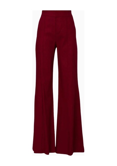 Alice And Olivia Conry Yüksek Bel Taytlı Pantolon Koyu Kırmızı