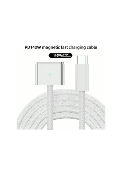 Macbook Air Pro A2442 A2485 A2681 Uyumlu 140w Pd 3.1 Hızlı Şarj 2m Usb Type C - Magsafe 3
