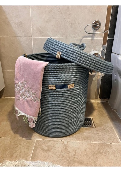 Zengin Design Home Banyo Camaşır Sepeti Zdh-051 Acık Mavi