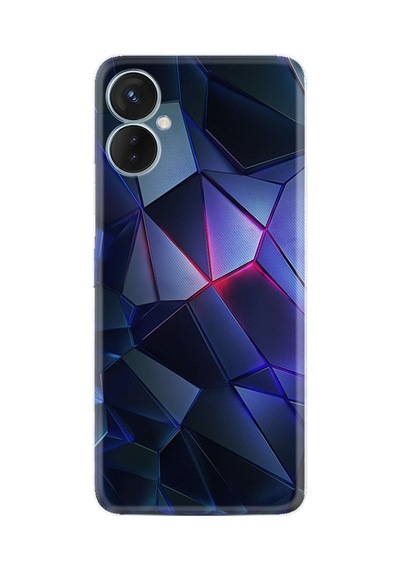 Tecno Spark 9t Kılıf Resimli Desenli Silikon Platinium Series Üçgenler 2 1872