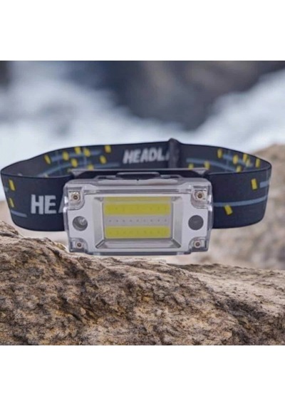 215 Lümen Sensörlü Şarjlı Led Kafa Lambası 800 Mah, Cob Ve Xpe, Mıknatıslı