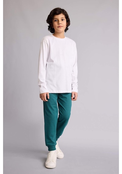Defacto Regular Fıt Sweatshirt Kumaşı Pantolon Erkek Çocuk G0866a826spgn756 Yeşil-gn756