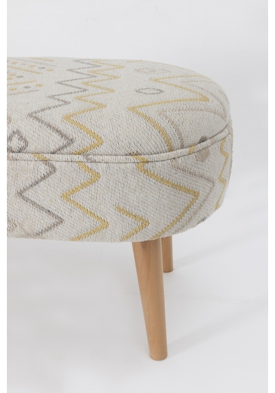Bliss Sarı Etnik Desenli Krem Bench 40 X 100 X H 47 Cm 4282 Sarı